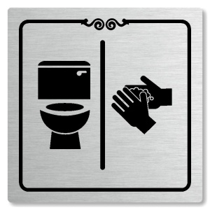 WC, umývárna, 100x100mm, stříbrná, Texas